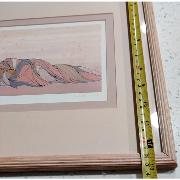 Ioyan Mani Watercolor "NIGHT'S PROTECTION" Pencil Tilted 13X15" Signed & Framed - Picture 7 of 8
